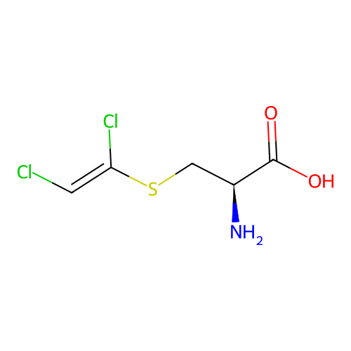 S-(1,2-dichloroethenyl)-L-cysteine structure
