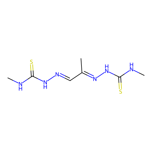 Pyruvaldehyde bis(N4,N4-dimethylthiosemicarbazone) structure