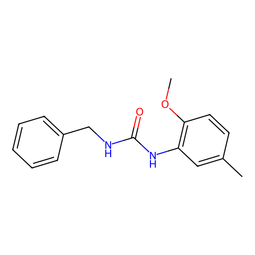 1-Benzyl-3-(2-methoxy-5-methylphenyl)urea structure