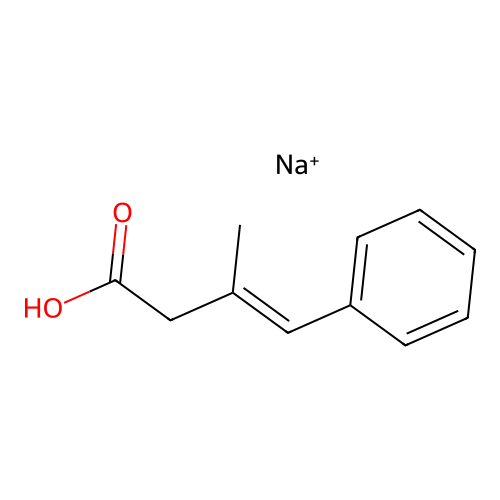 Sodium 3-methyl-4-phenyl-3-butenoate structure