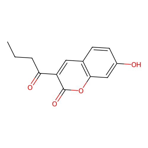 3-butanoyl-7-hydroxy-2H-chromen-2-one structure