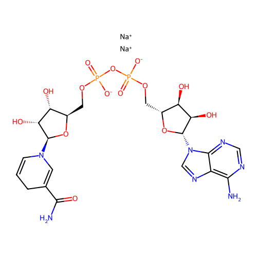 dihydronicotinamide-adenine dinucleotide, disodium salt structure