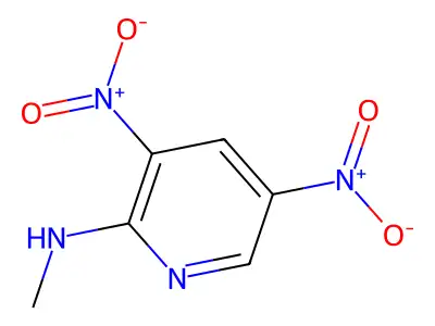 N-methyl-3,5-dinitropyridin-2-amine structure