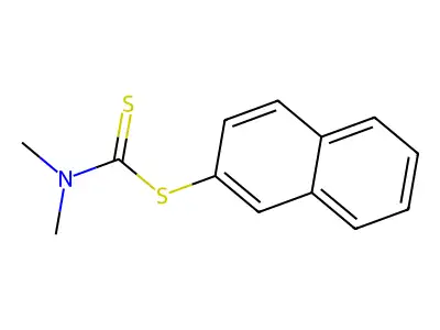 Carbamodithioic acid, dimethyl-, 2-naphthalenyl ester structure
