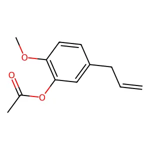 Phenol, 5-allyl-2-methoxy-, acetate structure