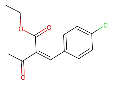 Ethyl 2-[(4-chlorophenyl)methylene]-3-oxobutanoate structure