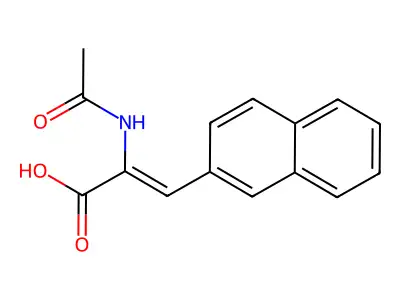 (2Z)-2-acetamido-3-(naphthalen-2-yl)prop-2-enoic acid structure