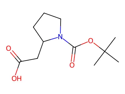 (S)-2-(1-BOC-2-pyrrolidinyl)acetic acid structure