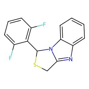 1H,3H-Thiazolo(3,4-a)benzimidazole, 1-(2,6-difluorophenyl)-, (S)- structure