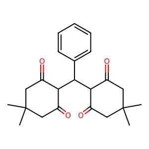 2,2'-(Phenylmethylene)bis(5,5-dimethylcyclohexane-1,3-dione) structure
