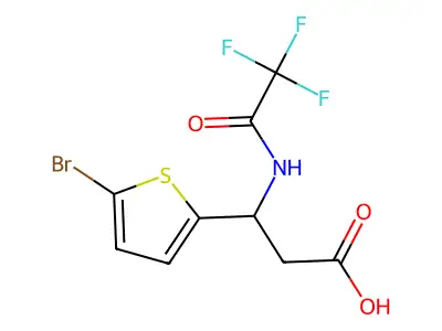 3-(5-Bromothiophen-2-yl)-3-(2,2,2-trifluoroacetamido)propanoic acid structure