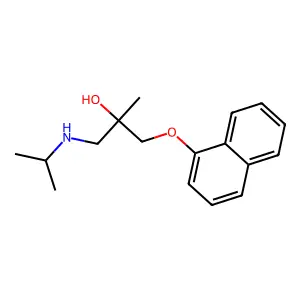 2-Propanol, 1-(isopropylamino)-2-methyl-3-(1-naphthyloxy)- structure