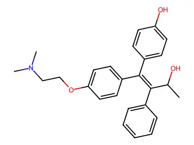 4-[1-[4-[2-(Dimethylamino)ethoxy]phenyl]-3-hydroxy-2-phenylbut-1-enyl]phenol structure