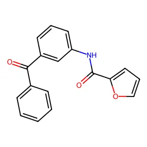N-(3-benzoylphenyl)furan-2-carboxamide structure