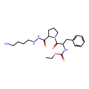 1-Ethoxycarbonyl-D-phe-pro-2(4-aminobutyl)hydrazine structure