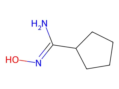 N'-hydroxycyclopentanecarboximidamide structure