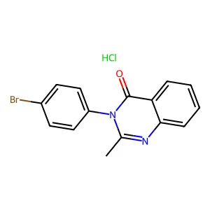 4(3H)-Quinazolinone, 3-(p-bromophenyl)-2-methyl-, monohydrochloride structure