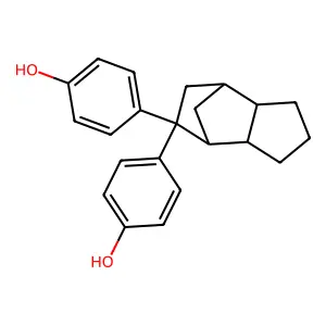 4,4'-(Octahydro-4,7-methano-5H-inden-5-ylidene)bis(phenol) structure