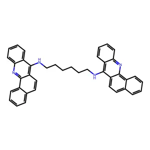 N,N'-bis(benzo[c]acridin-7-yl)hexane-1,6-diamine structure