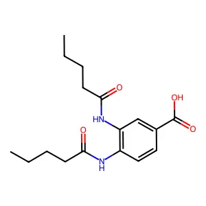 3,4-bis(pentanoylamino)benzoic Acid structure