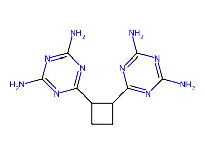 6-[2-(4,6-Diamino-1,3,5-triazin-2-yl)cyclobutyl]-1,3,5-triazine-2,4-diamine structure