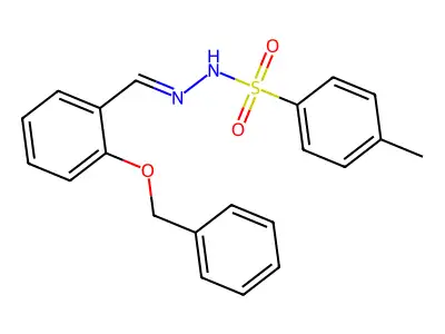 4-methyl-N-[(2-phenylmethoxyphenyl)methylideneamino]benzenesulfonamide structure