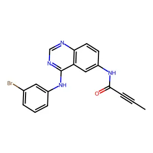 N-[4-[(3-溴苯基)氨基]-6-喹唑啉基]-2-丁炔酰胺 structure