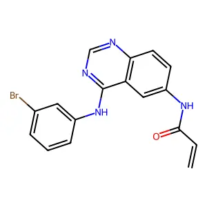 N-[4-[(3-溴苯基)氨基]喹唑啉-6-基]丙烯酰胺 structure