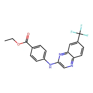 Ethyl 4-[[7-(trifluoromethyl)quinoxalin-2-yl]amino]benzoate structure