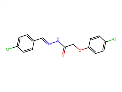 2-(4-chlorophenoxy)-N-[(4-chlorophenyl)methylideneamino]acetamide structure