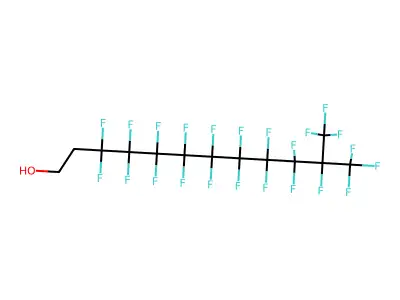 1H,1H,2H,2H-Perfluoro(11-methyldodecan-1-ol) structure