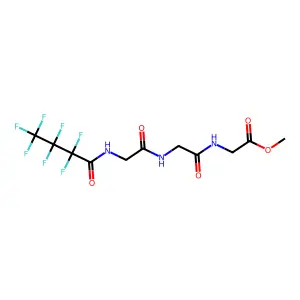Glycine, N-[N-[N-(heptafluorobutyryl)glycyl]glycyl]-, methyl ester structure