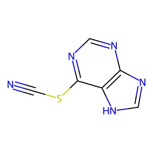 Thiocyanic acid, 1H-purin-6-yl ester structure