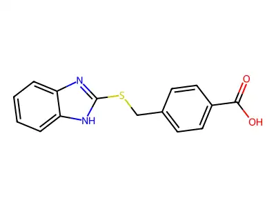 4-[(1H-1,3-benzodiazol-2-ylsulfanyl)methyl]benzoic acid structure