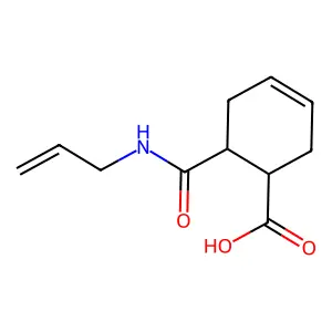 6-Allylcarbamoyl-cyclohex-3-enecarboxylic acid structure