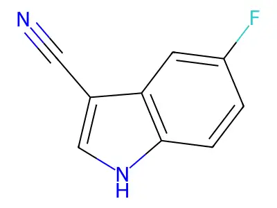 5-fluoro-1H-indole-3-carbonitrile structure