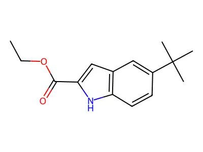ethyl 5-tert-butyl-1H-indole-2-carboxylate structure