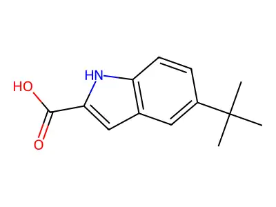 5-(1,1-Dimethylethyl)-1H-indole-2-carboxylic acid structure