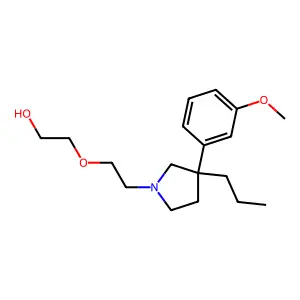 Ethanol, 2-(2-(3-(m-methoxyphenyl)-3-propylpyrrolidinyl)ethoxy)- structure
