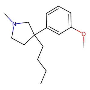 3-Butyl-3-(3-methoxyphenyl)-1-methylpyrrolidine structure