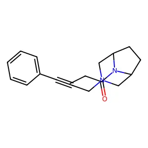 3,8-Diazabicyclo(3.2.1)octane, 3-(3-phenyl-2-propynyl)-8-propionyl- structure