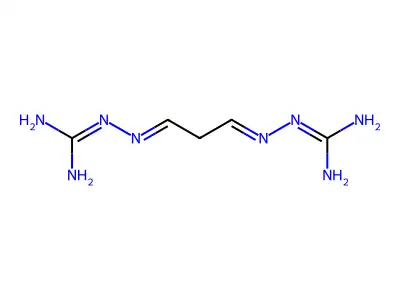 2-[3-(Diaminomethylidenehydrazinylidene)propylideneamino]guanidine structure
