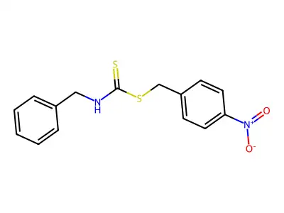 CARBAMIC ACID, BENZYLDITHIO-, p-NITROBENZYL ESTER structure