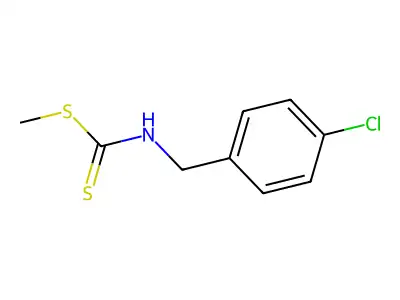 methyl N-[(4-chlorophenyl)methyl]carbamodithioate structure