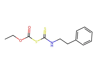 ethyl phenethylcarbamothioylsulfanylformate structure