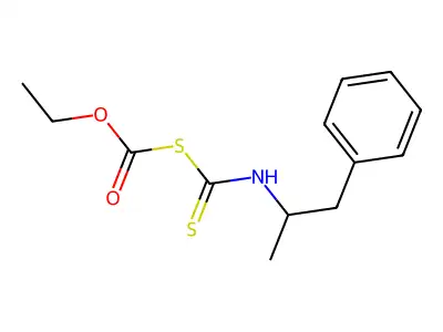 Carbonic acid, thio-, anhydrosulfide with (alpha-methylphenethyl)dithiocarbamic acid, ethyl ester structure