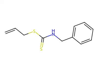 Carbamic acid, benzyldithio-, allyl ester structure
