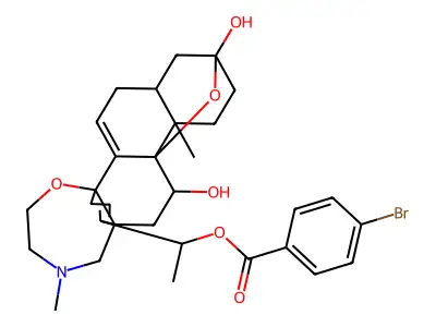 Batrachotoxinin A, 20-(p-bromobenzoate) structure