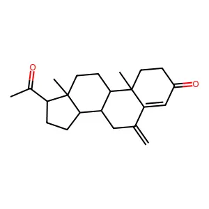 6-Methylenepregn-4-ene-3,20-dione structure