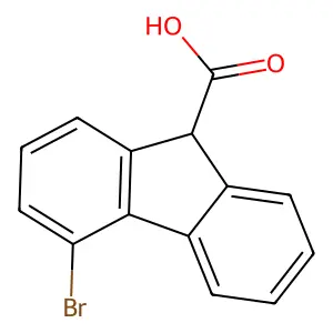 4-bromo-9H-fluorene-9-carboxylic acid structure
